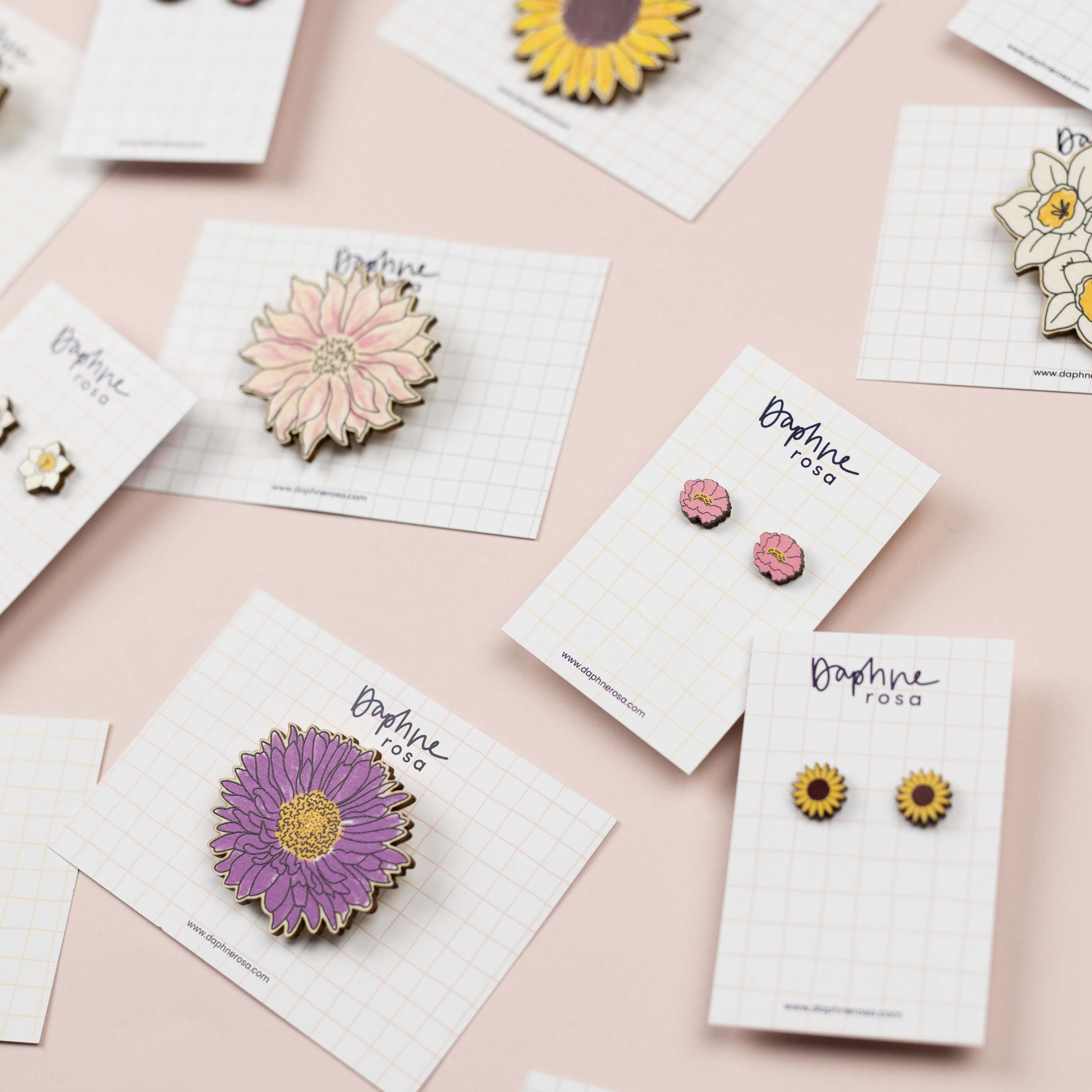 DaphneRosa - wooden floral earrings and brooches.jpg