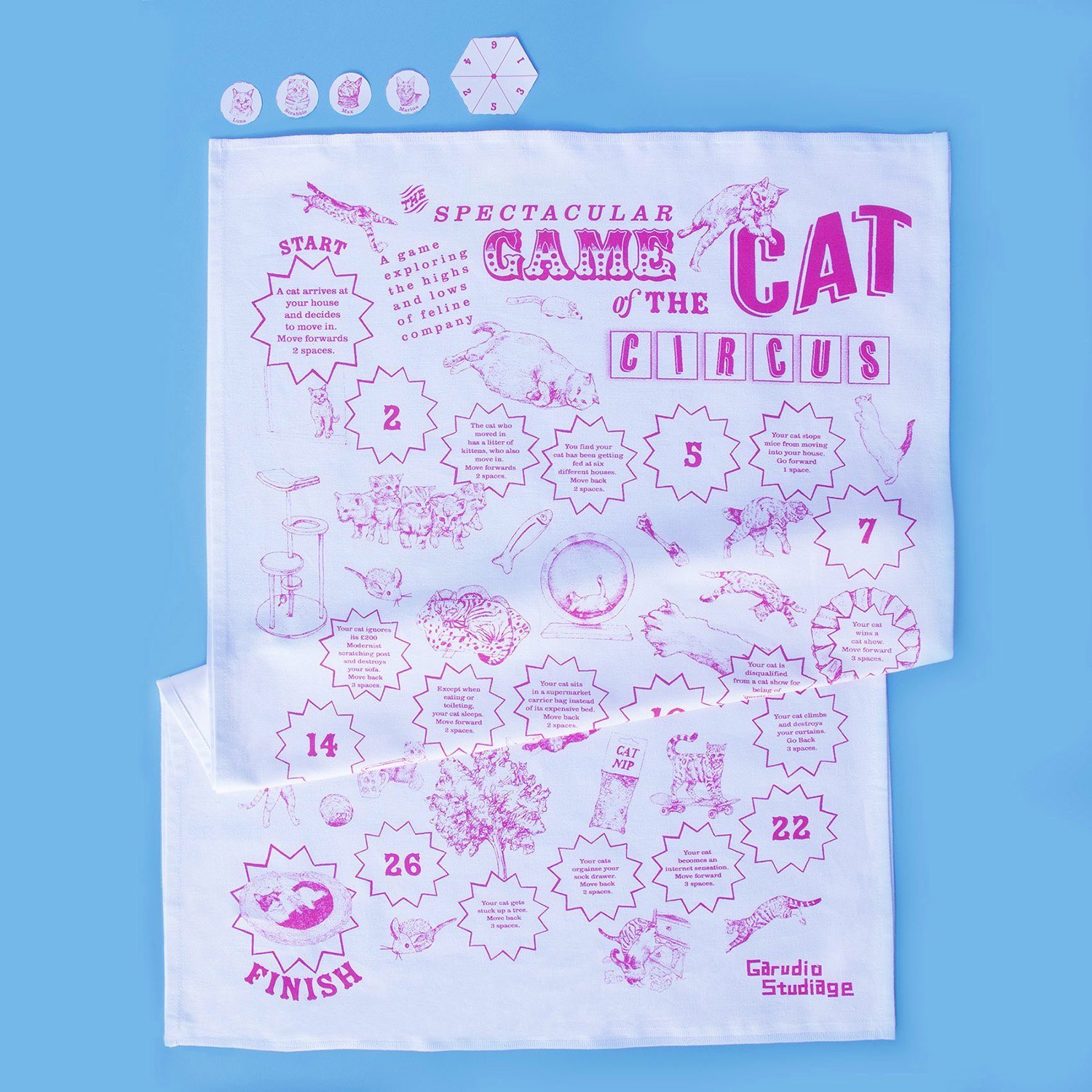 The Cat Circus Game tea towel.jpg