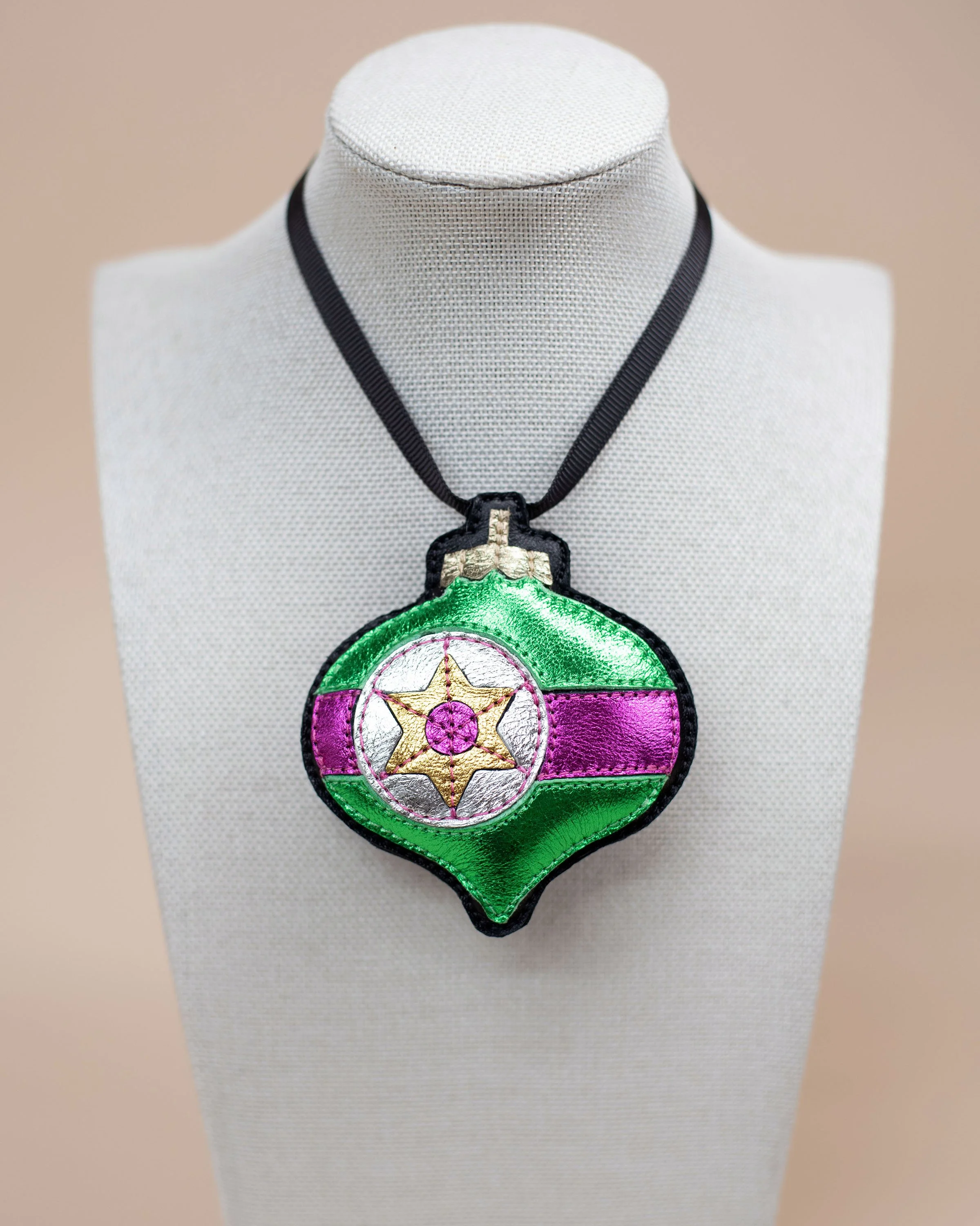 Jo Gill Leather Christmas Bauble _2225.jpg
