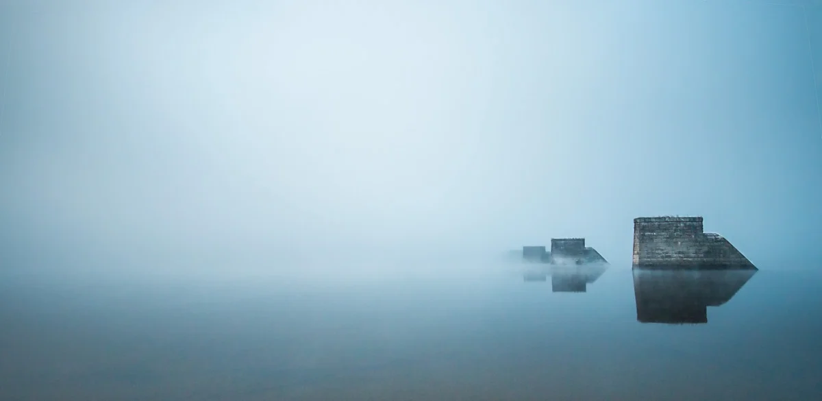 Fredericton rising from the fog