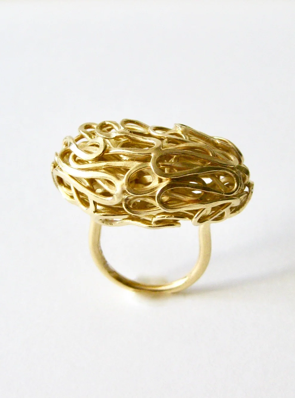 ‘Sculptural Form Woven Ring’ 2018, Gold plated Sterling Silver