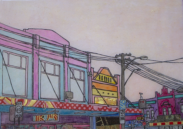 Balmain Baby (rooftops & powerlines) 12.5x17.5cm