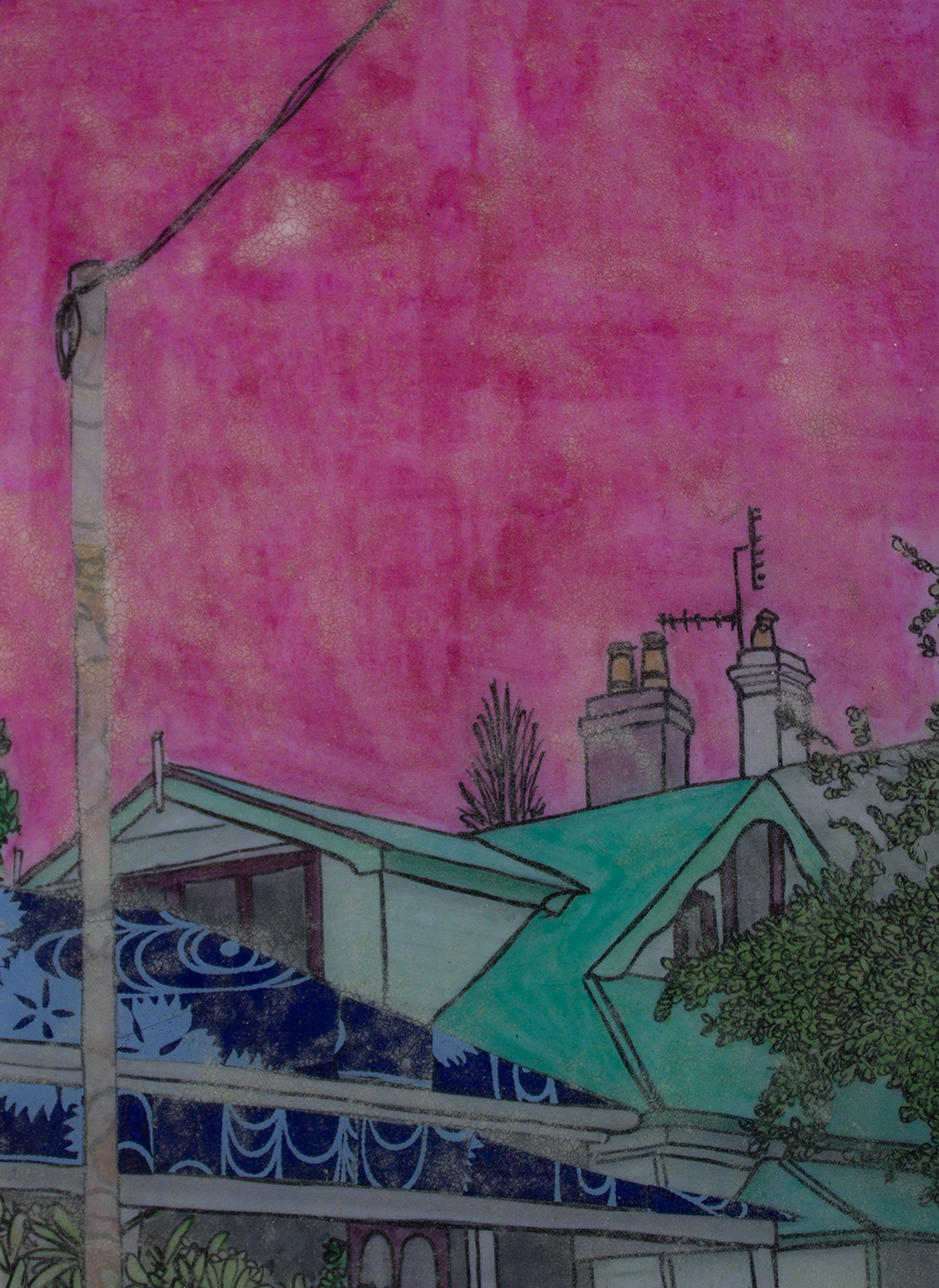 Balmain Baby (hot pink sky) 12.5x17.5cm