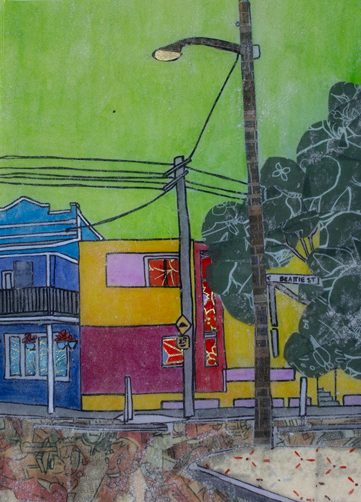 Balmain Baby (green sky) 12.5x17.5cm