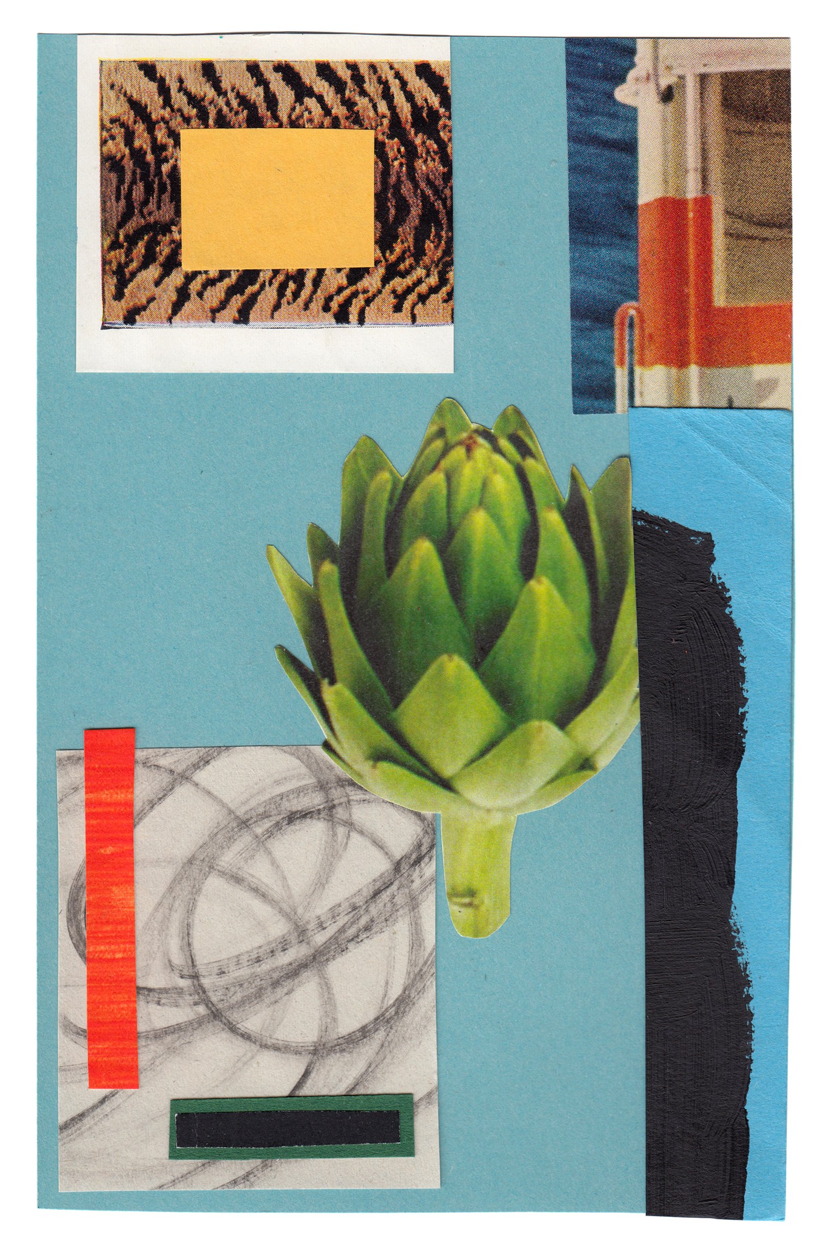  Collage from an ongoing collaborative series with artist, Ed Cheverton  