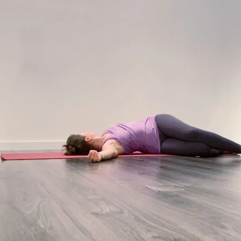 Twisted knees pose