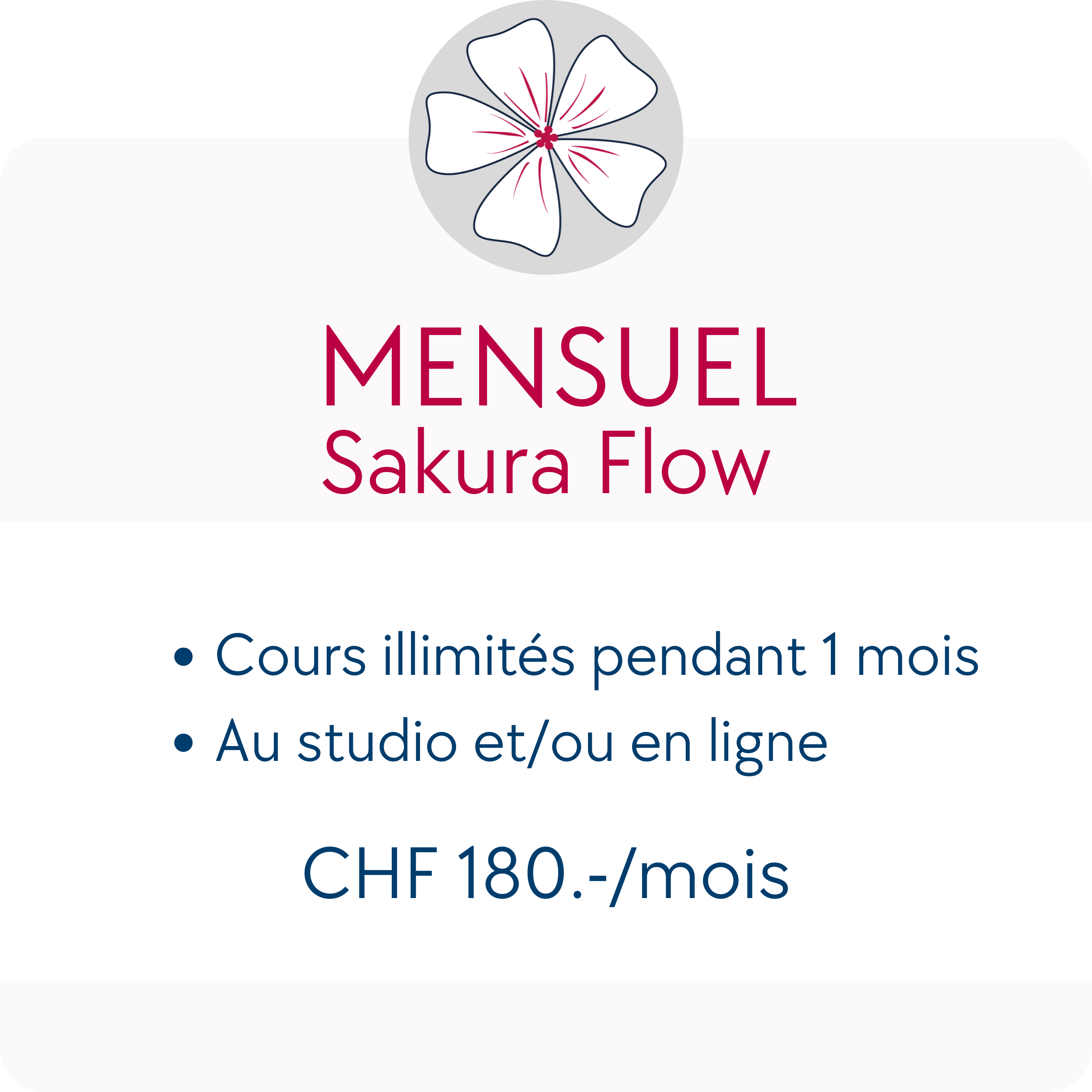 Abo mensuel illimité Sakura Flow