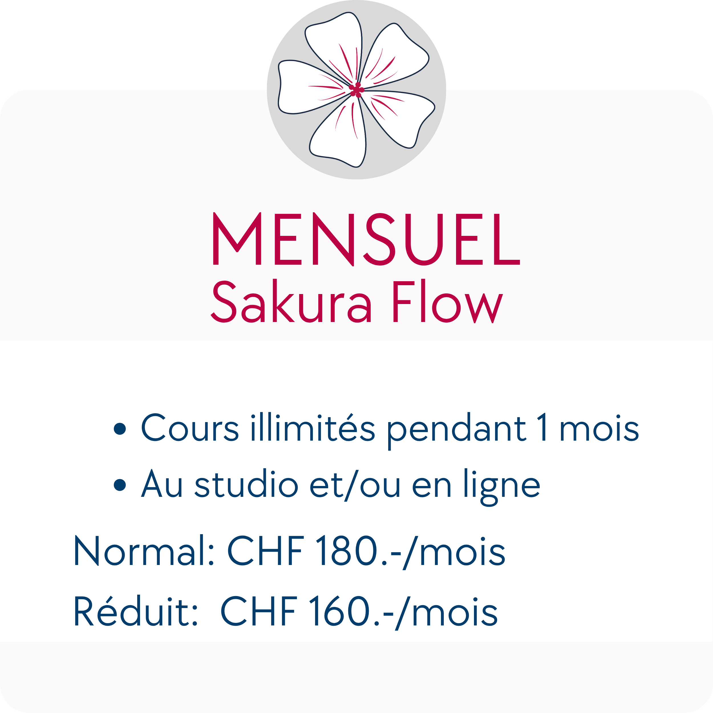 Abo mensuel illimité Sakura Flow