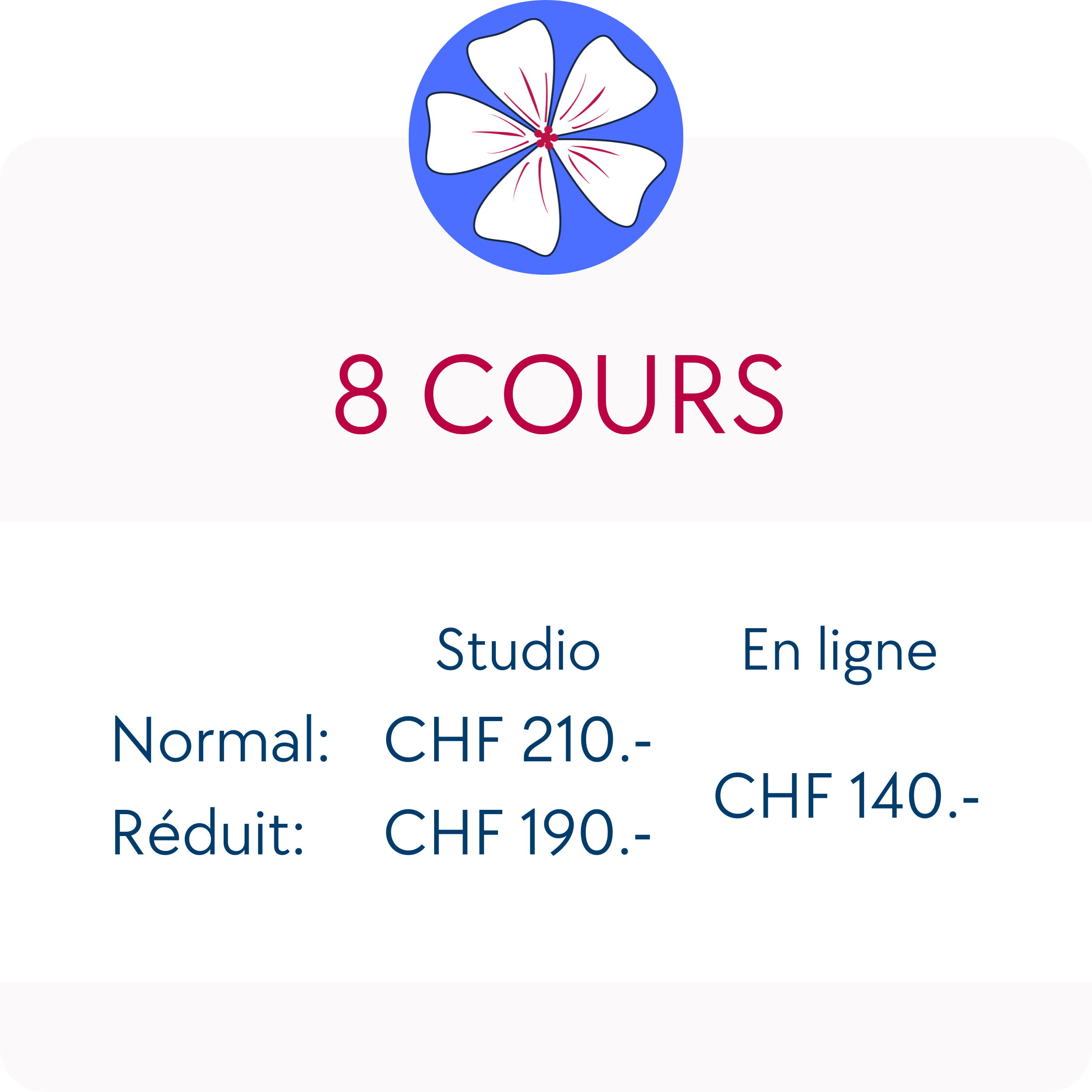 Carte de 8 cours