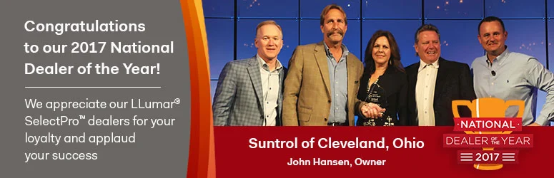 SUNTROL NAMED EASTMAN'S NATIONAL DEALER OF THE YEAR - SUNTROL IS A CERTIFIED LLUMAR® SELECTPRO™ DEALER