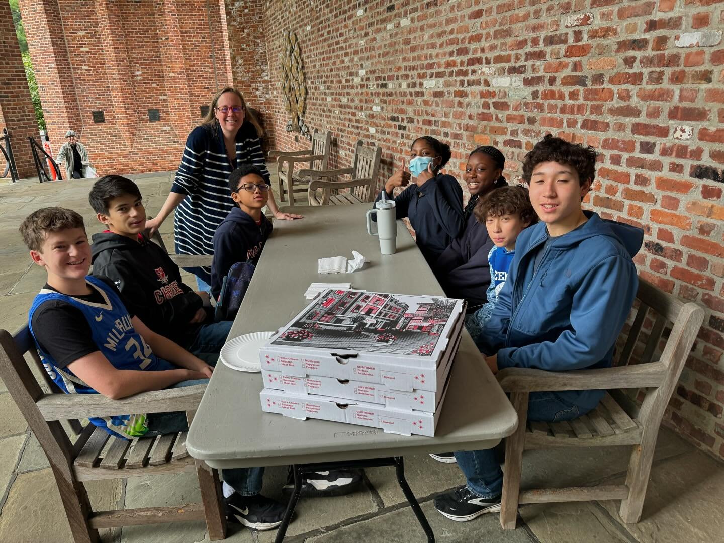 Each year the 8th graders lead a Tenebrae Chapel with Pastor Hartwell and then have a post-Easter pizza 🍕party. Good job #TCS #graduates #classof2024