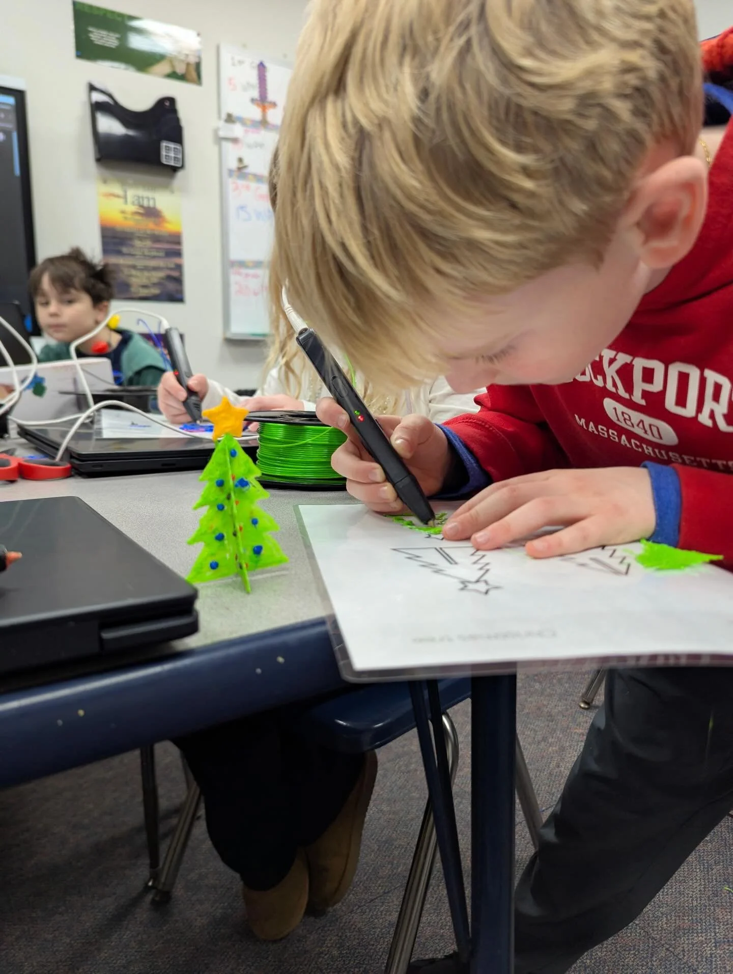 4th Grade 3D Printing 🎄! #TechyChristmas #BuildingAFamilyIfFaith