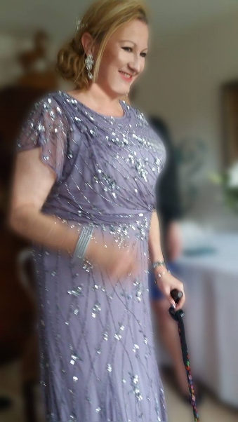 Kim walkiing down the aisle on her wedding day