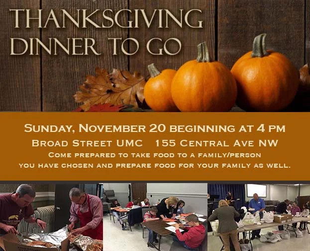 Unity Center U & I Thanksgiving to Go