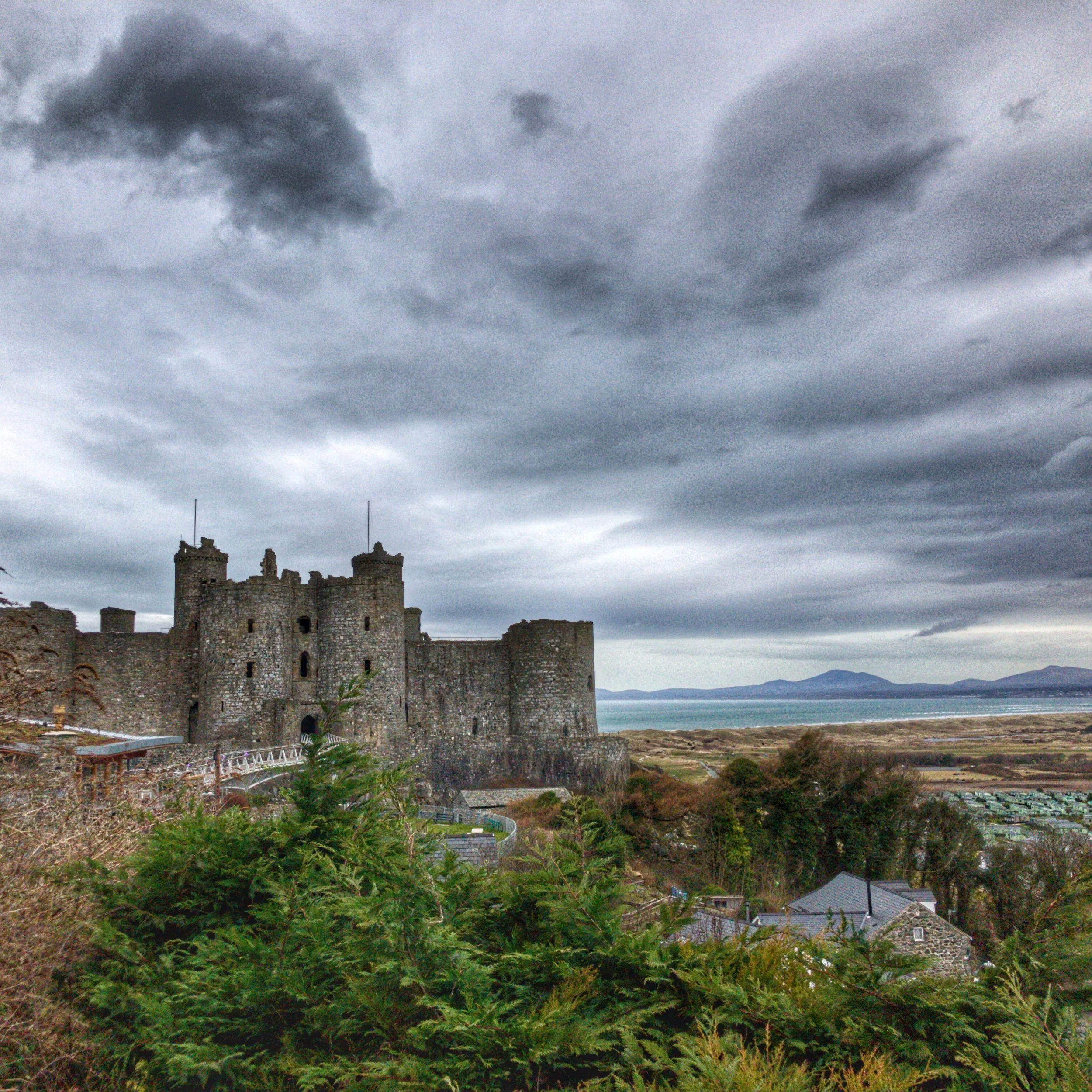 The view of and from dog friendly Harlech Castle