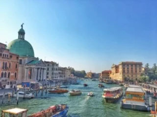 Rush hour on the Grand Canal, Venice!