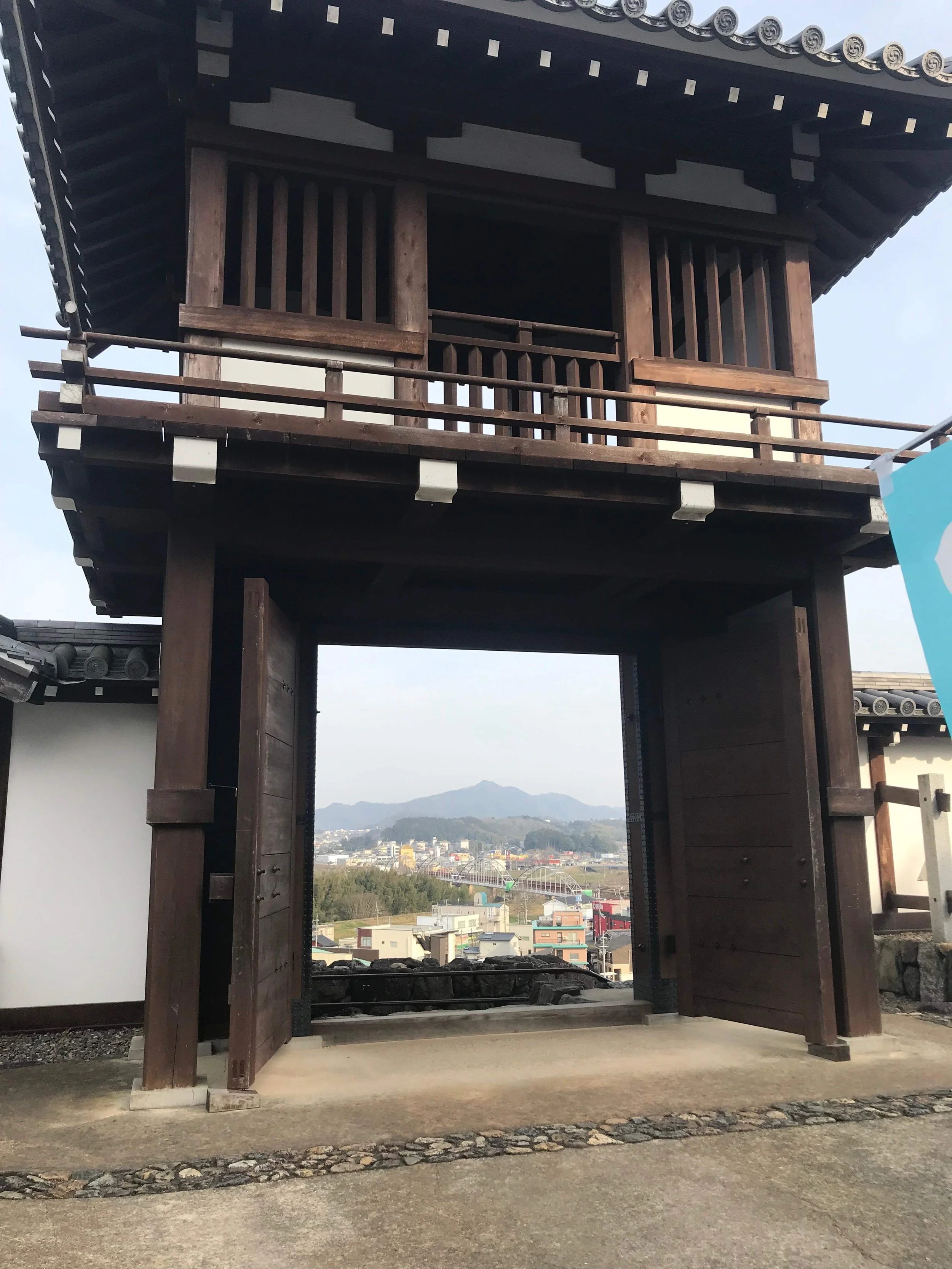 No bad views here, outside Kyoto, where geology and architecture weave a harmonious pattern…