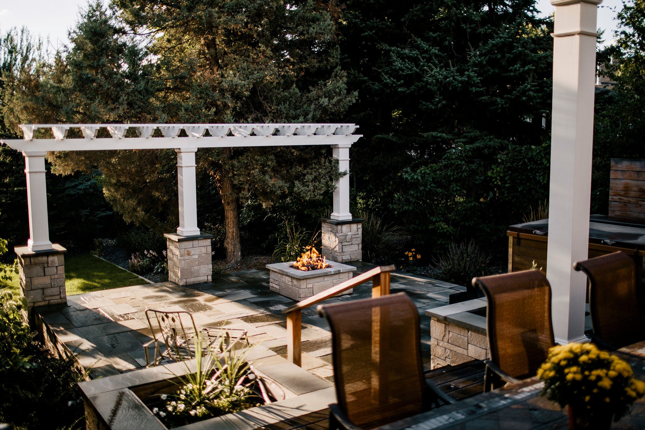 This backyard retreat in Western North Dakota is an ideal place to entertain friends or relax with family.