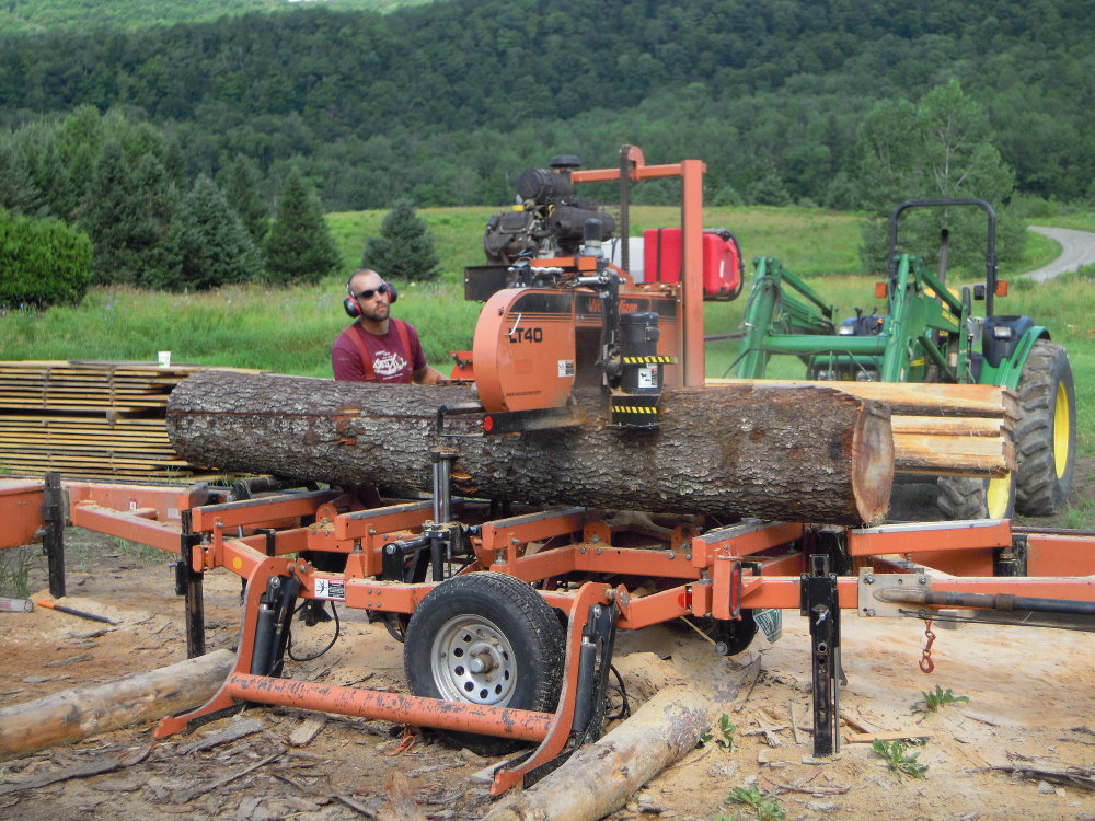 The initial slab cut