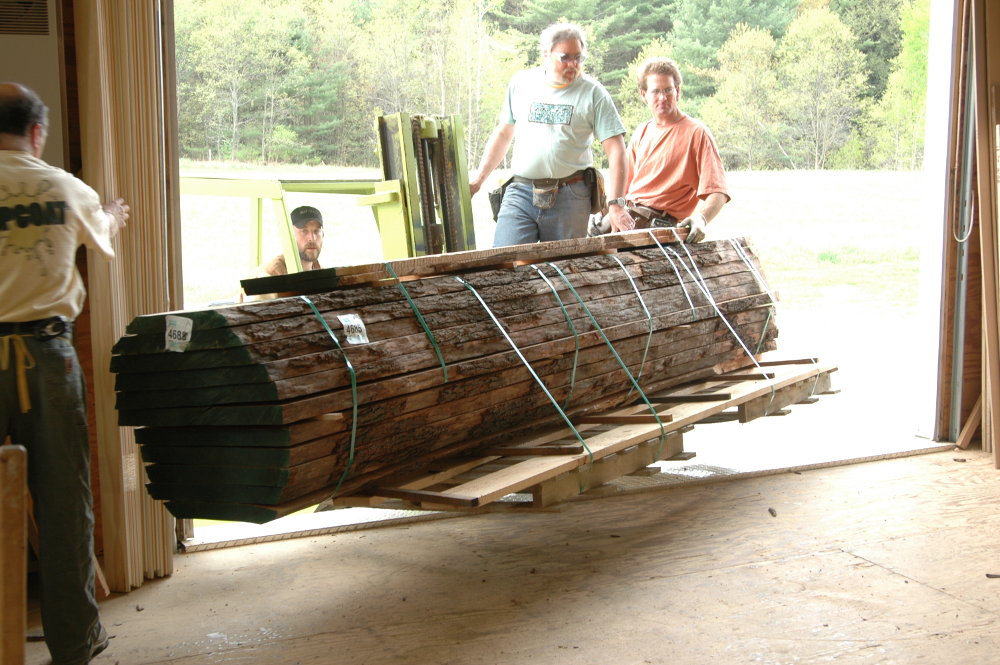 The log arrives