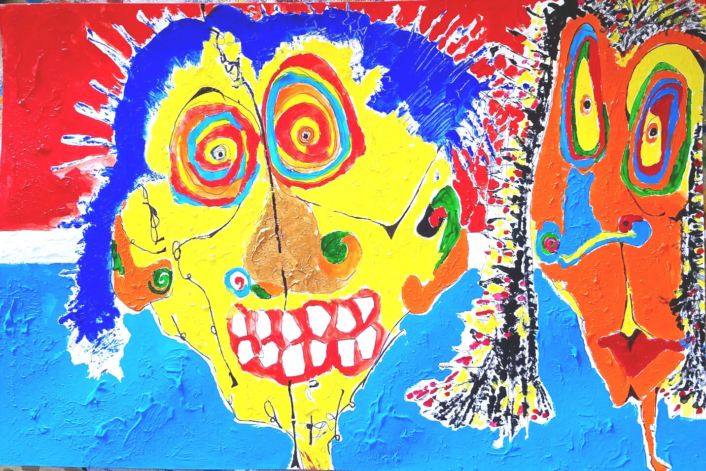 "two heads [American Gothic]" 