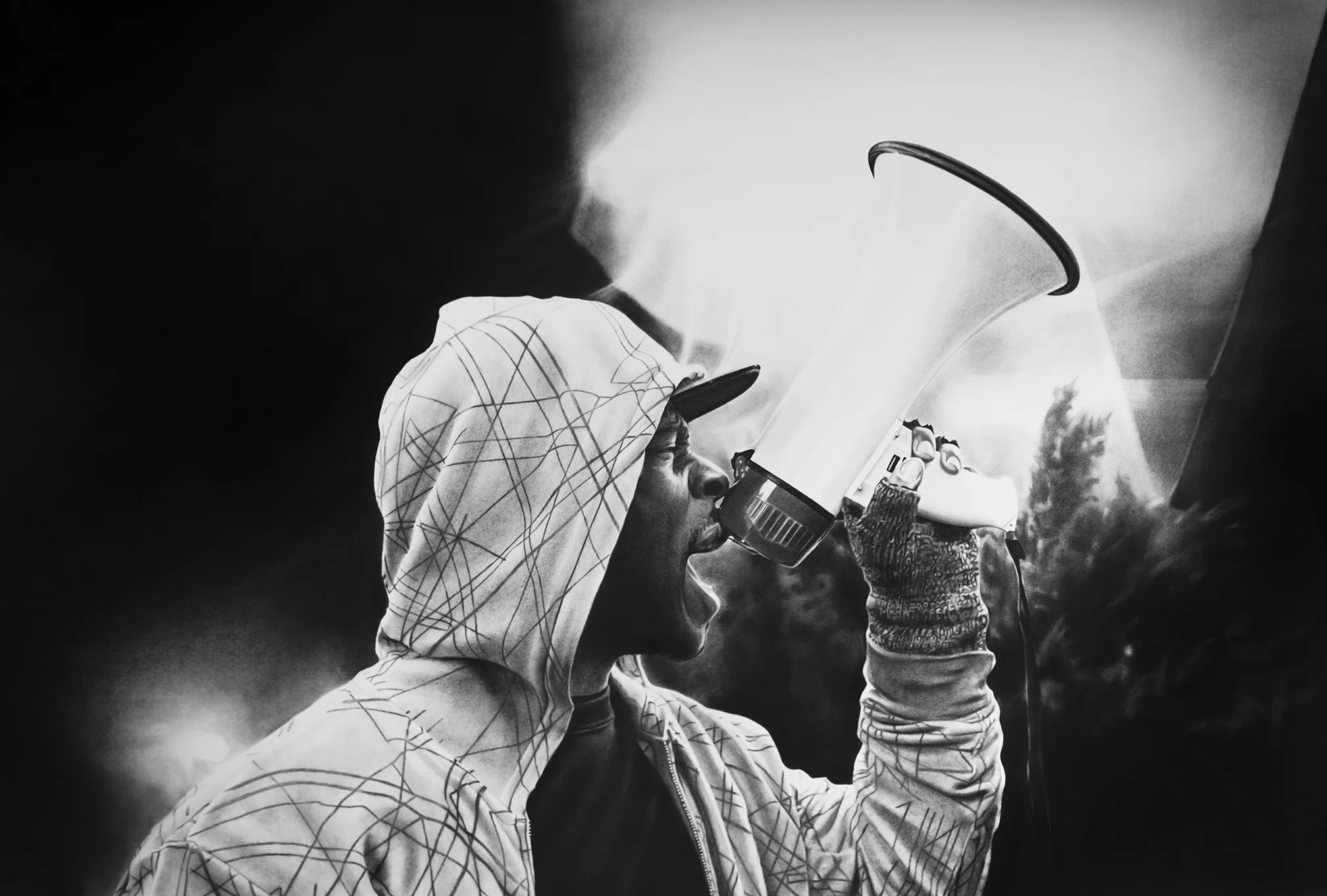 Document 2, charcoal on paper, 52 x 72", 2016