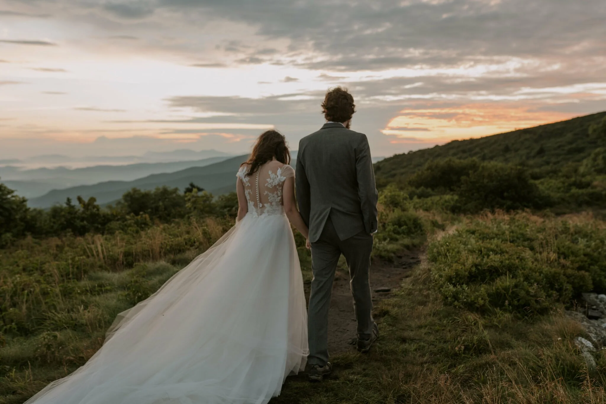 Mountain Elopement Couple Walking 5.jpg