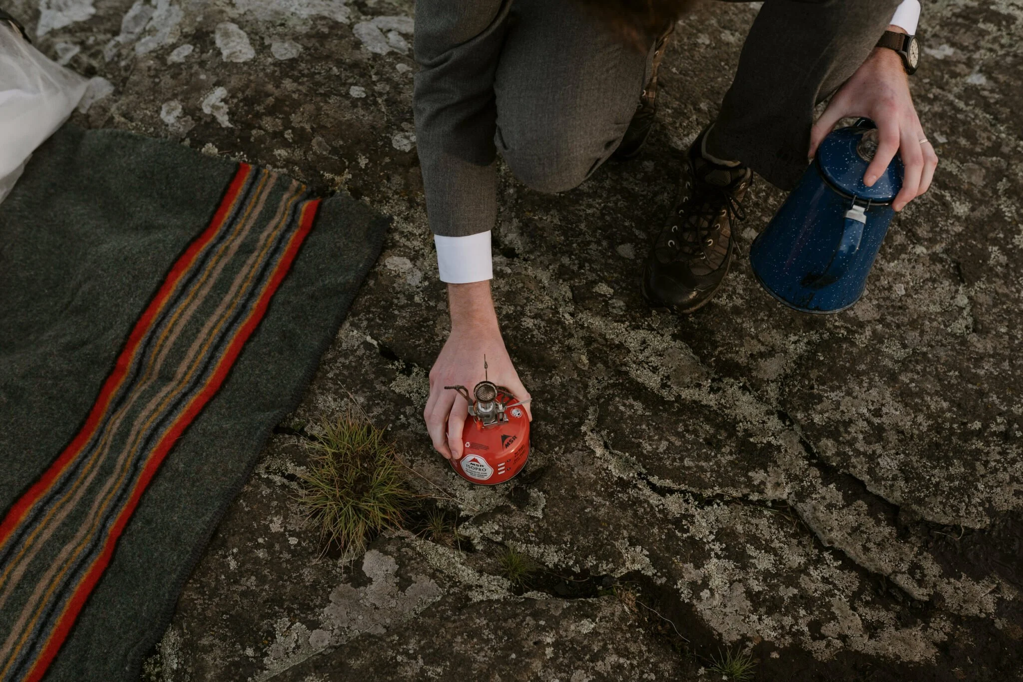 Mountain Elopement Making Coffee.jpg