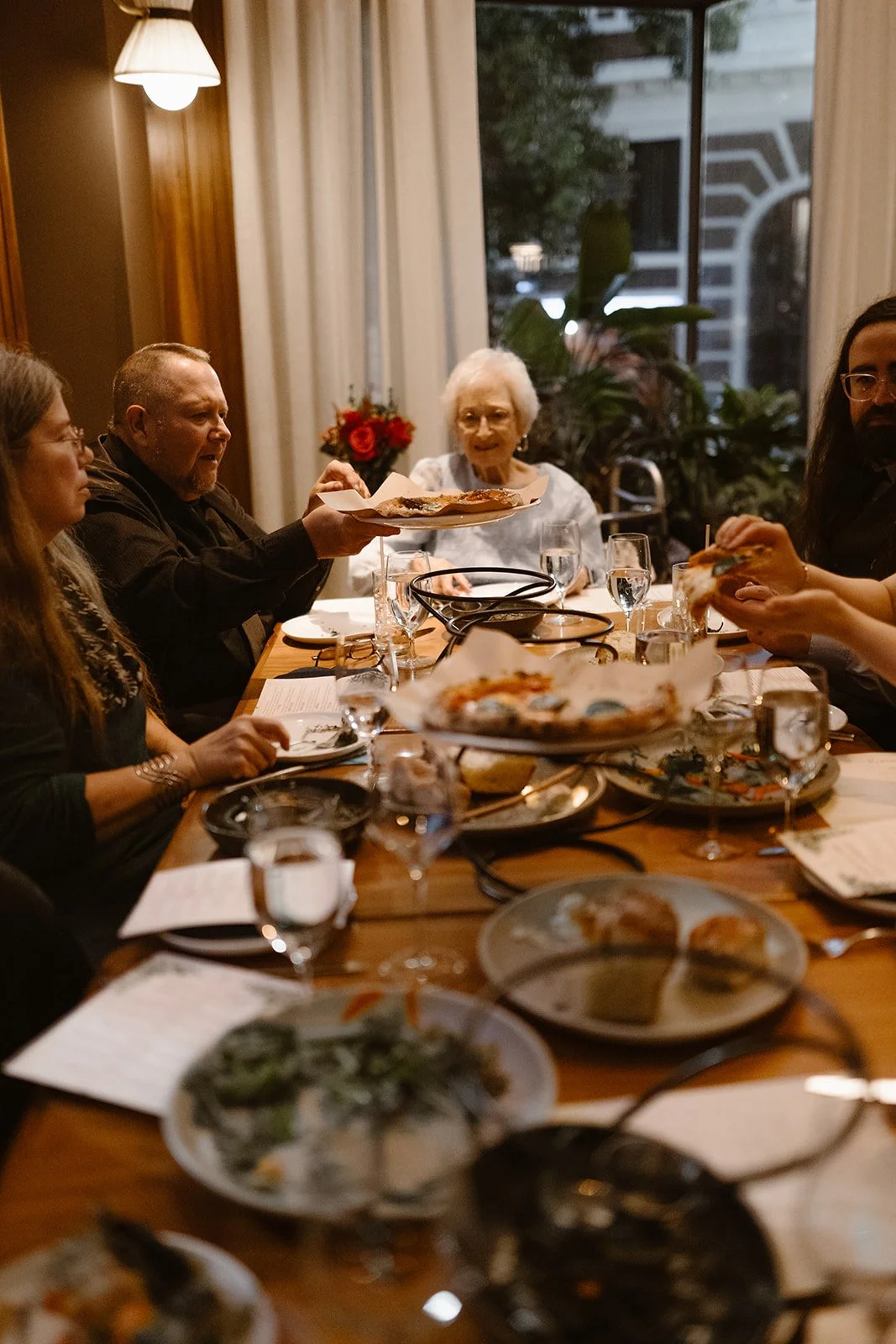 Low-budget wedding reception dinner