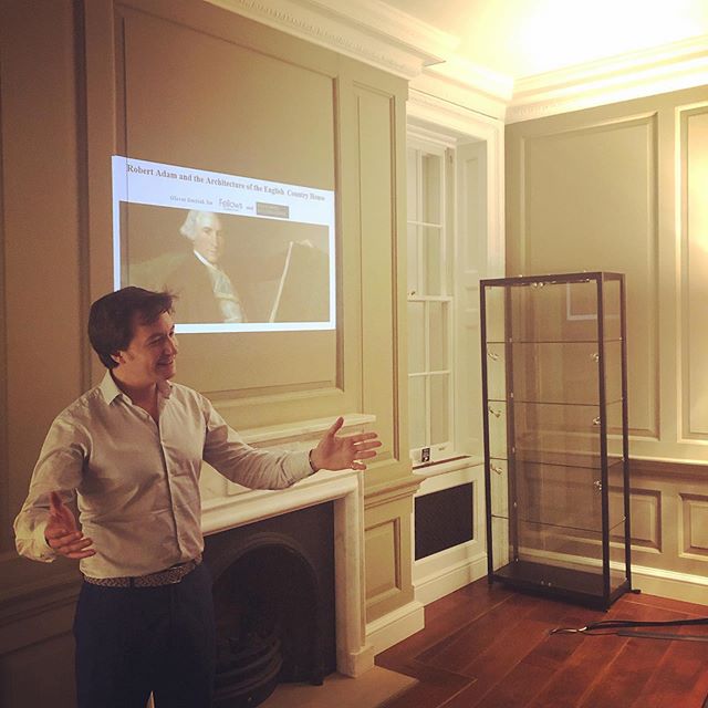 Last week, our very own @archmusicman gave a lecture on Robert Adam and the Country House in a collaboration between @historicdecoration and @fellowsauctions
