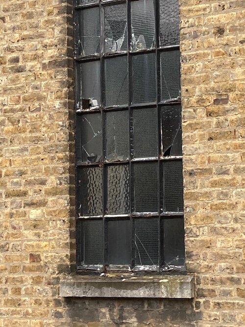 Example broken church window