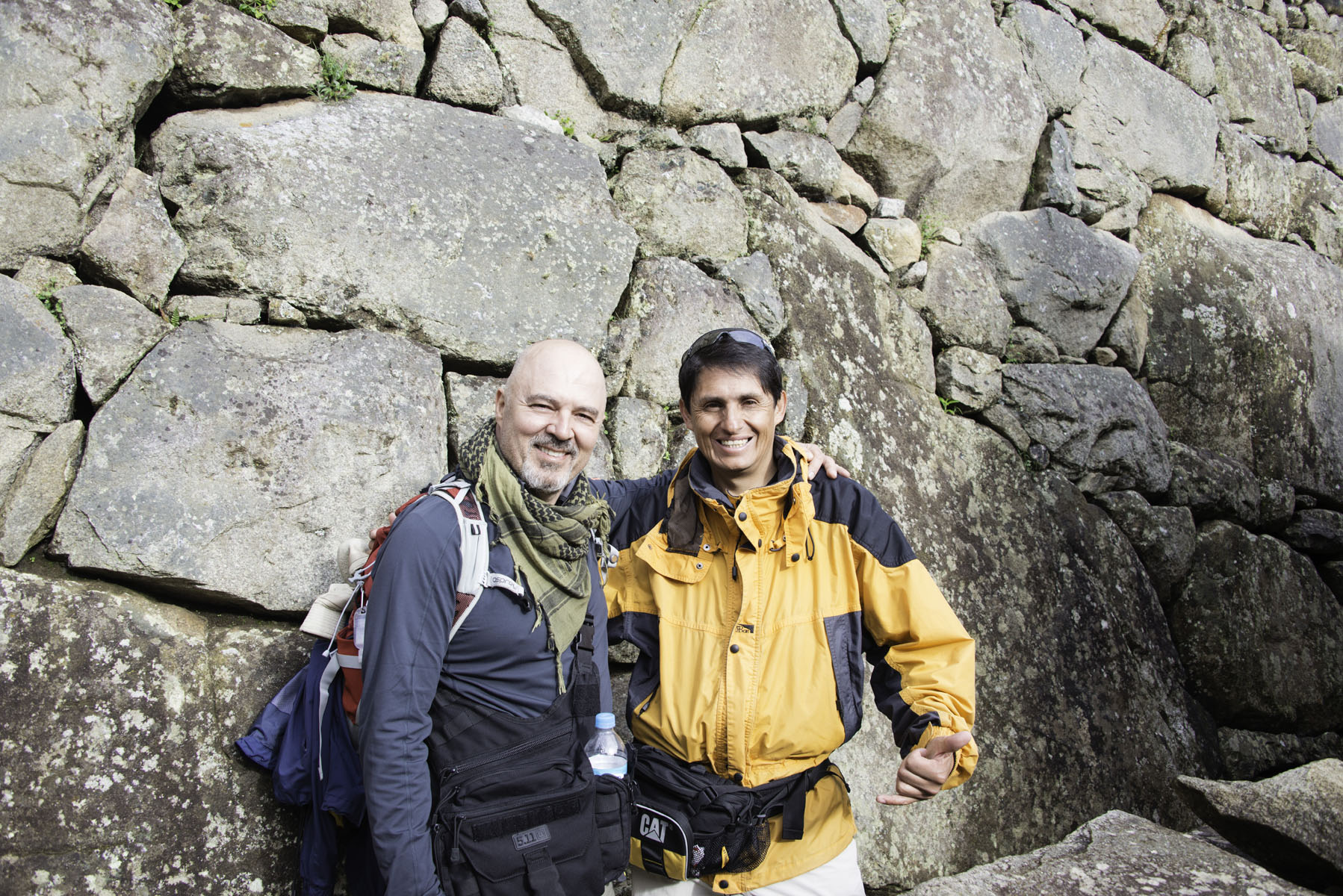 Male Hikers at Machu Picchu