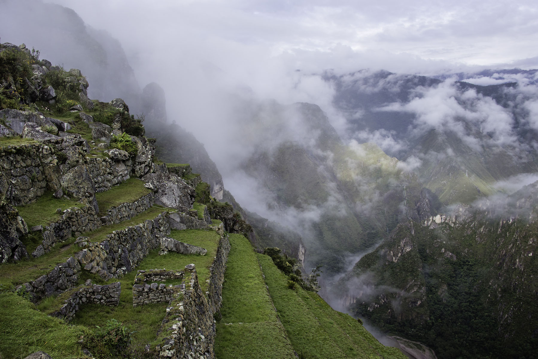Clouds Covering the Mountains at Machu Picchu