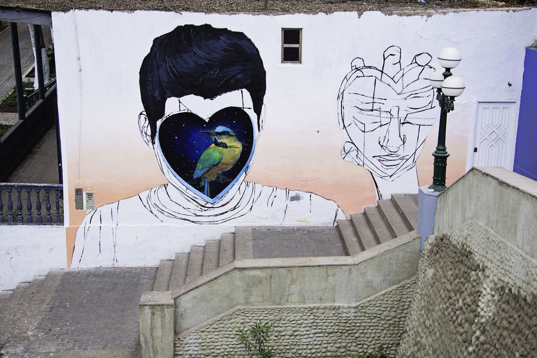 Graffiti Art Wall Mural in Barranco Lima
