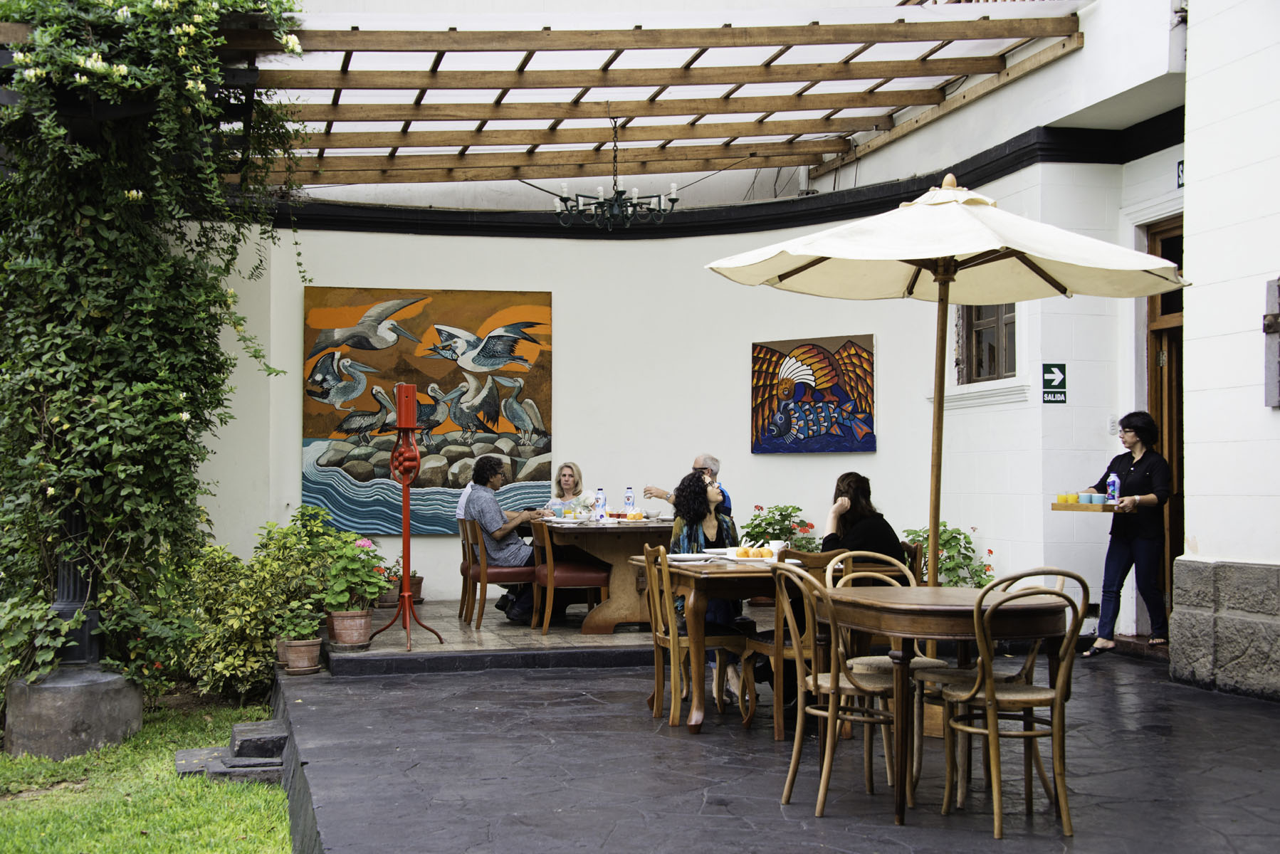 Breakfast Patio at Second Home Peru Hotel in Lima