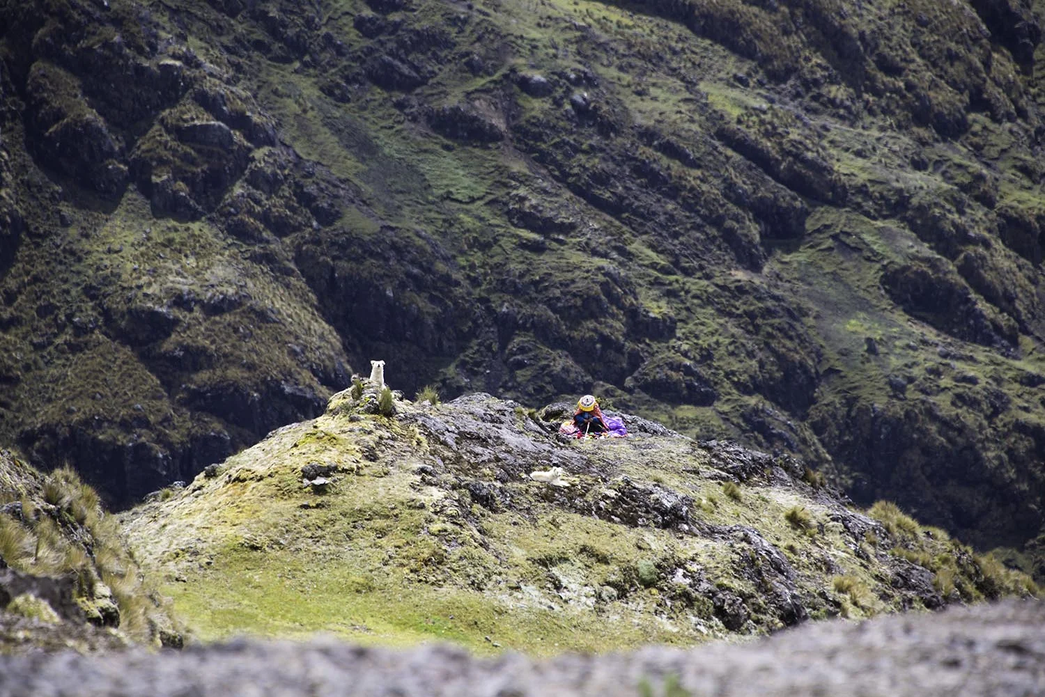 Indigenous Woman Mountains Peru