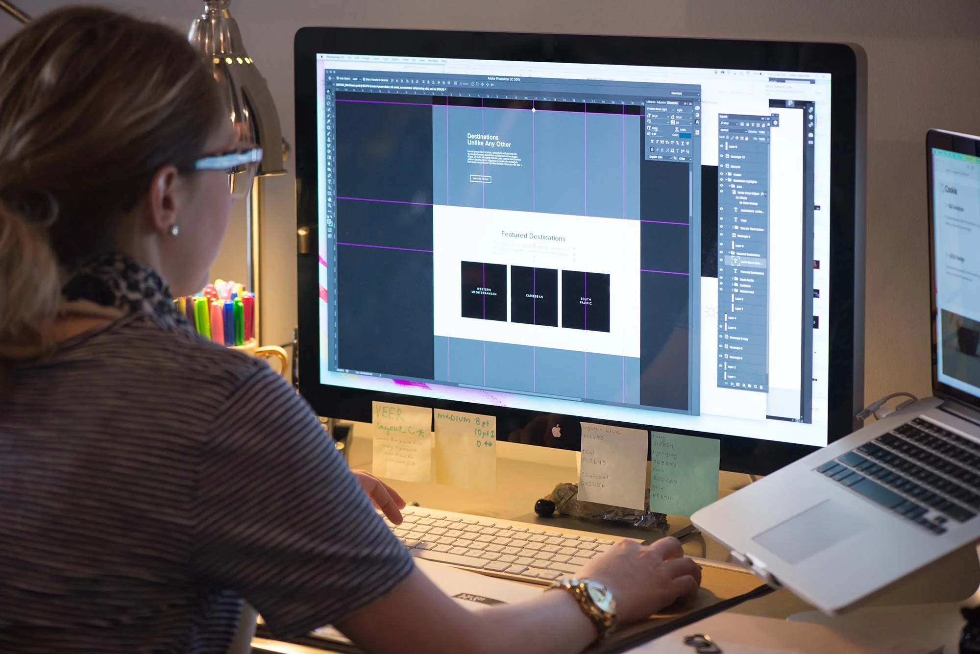 graphic designer at computer