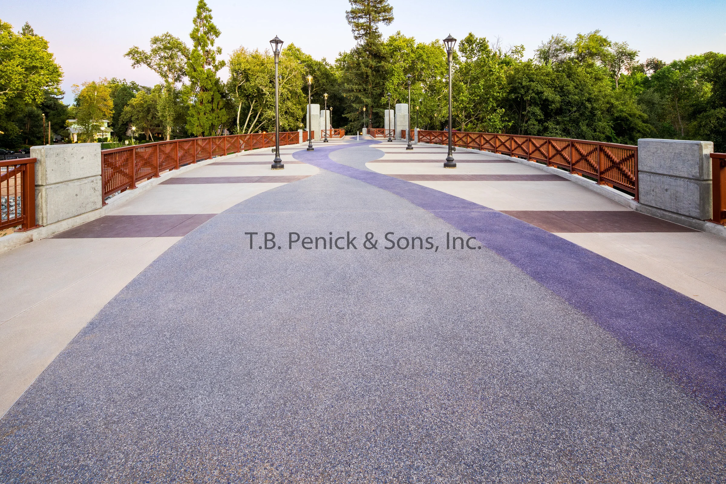 Roseville Downtown Bridge Lithocrete & Quarry Stone finish — T.B