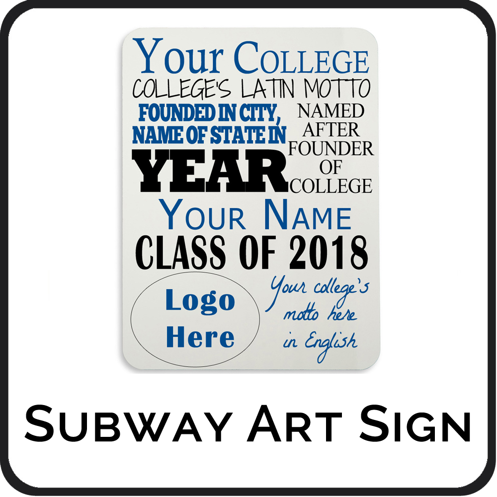 Personalized Subway Art Signs