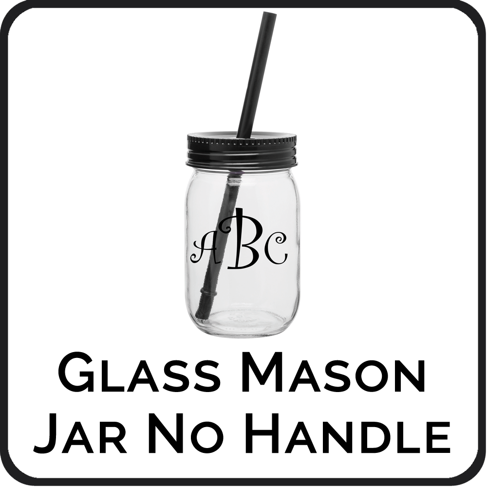 Glass Mason Jar No Handle