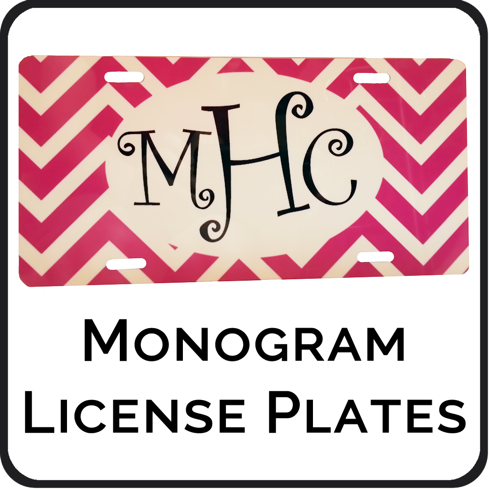 Monogram License Plates