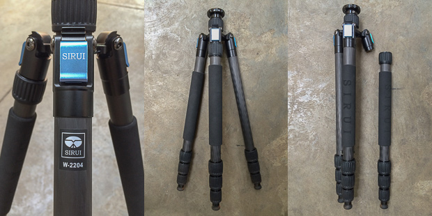 Tripod with detachable monopod.