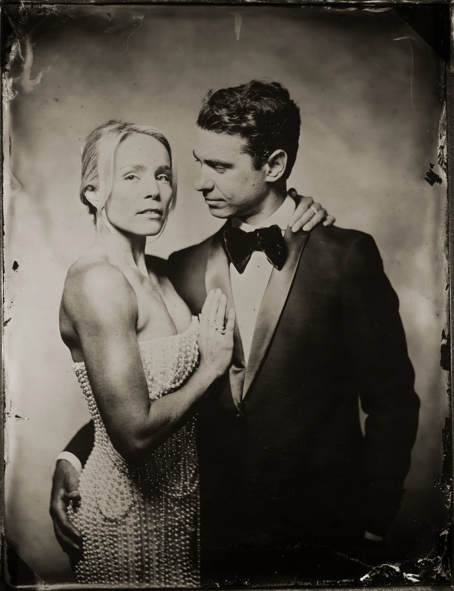 Unique tintype couples portrait in New Jersey