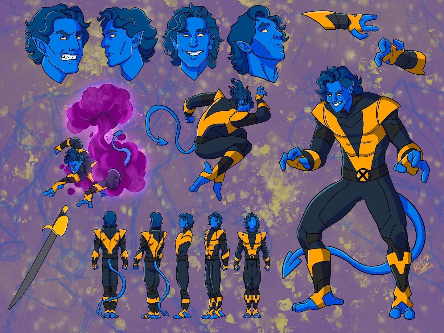 It&rsquo;s Wednesday you know what that means! It&rsquo;s X-Men redesign day! I focus on my 4th favourite Mutant Nightcrawler!
I loved the simple design form the Ultimate line that I incorporated it here. I wanted to go the more pirate route but it d