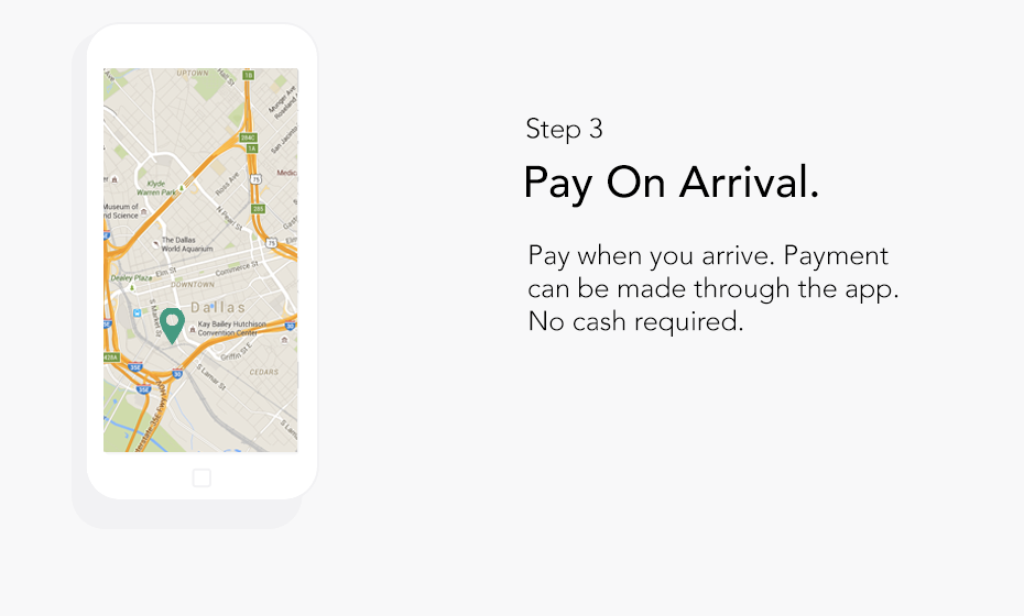 Step 3: Pay on Arrival