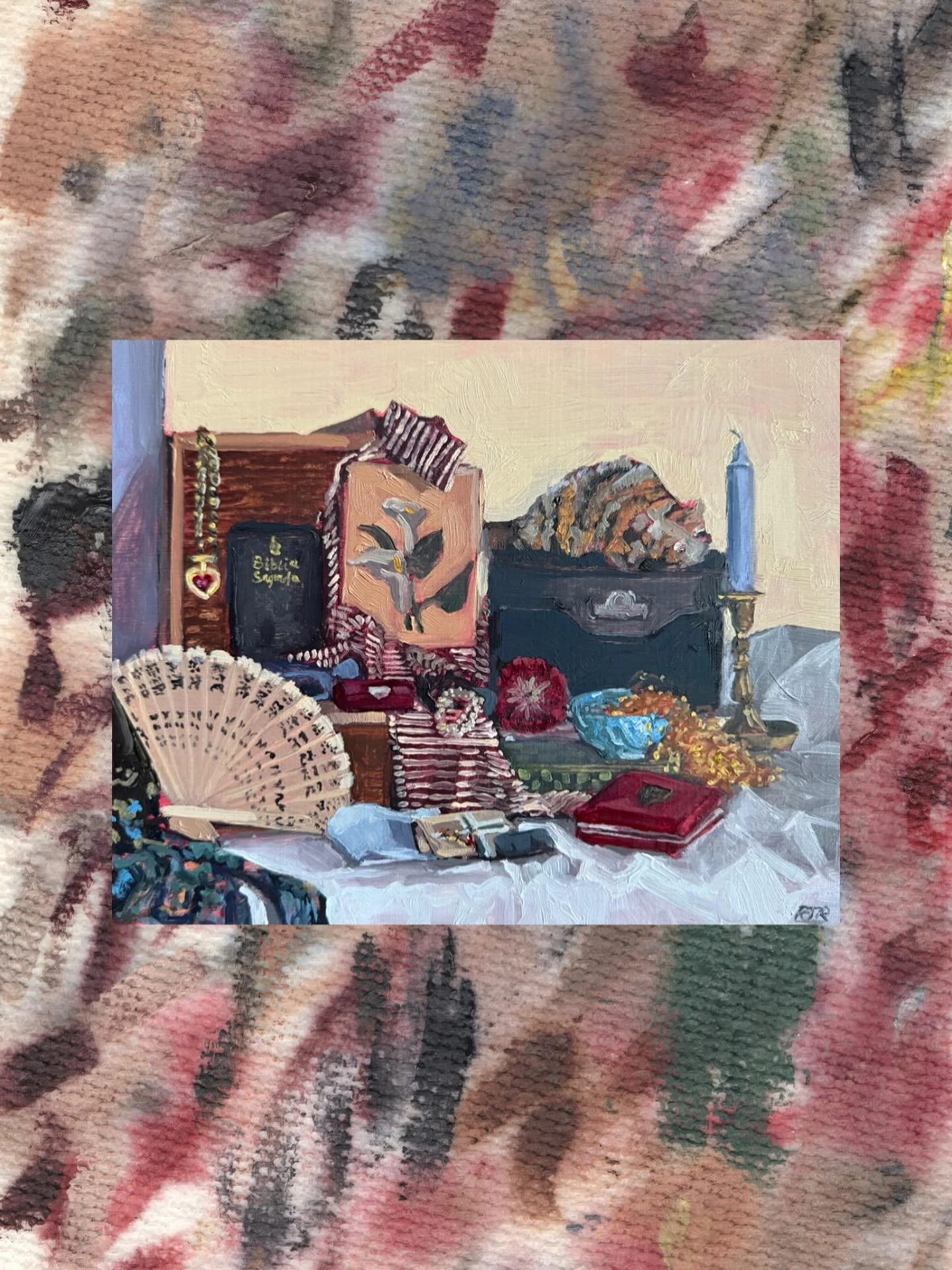 ᵀʰᵉ ᴬʳᵗⁱᶠᵃᶜᵗˢ ᵒᶠ my ˢᵃˡᵛᵃᵗⁱᵒⁿ
oil on wood