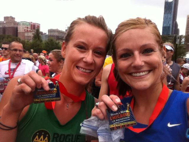 Finishers at the Chicago Half Marathon in 2011. 1:58.59. Goal accomplished. 
