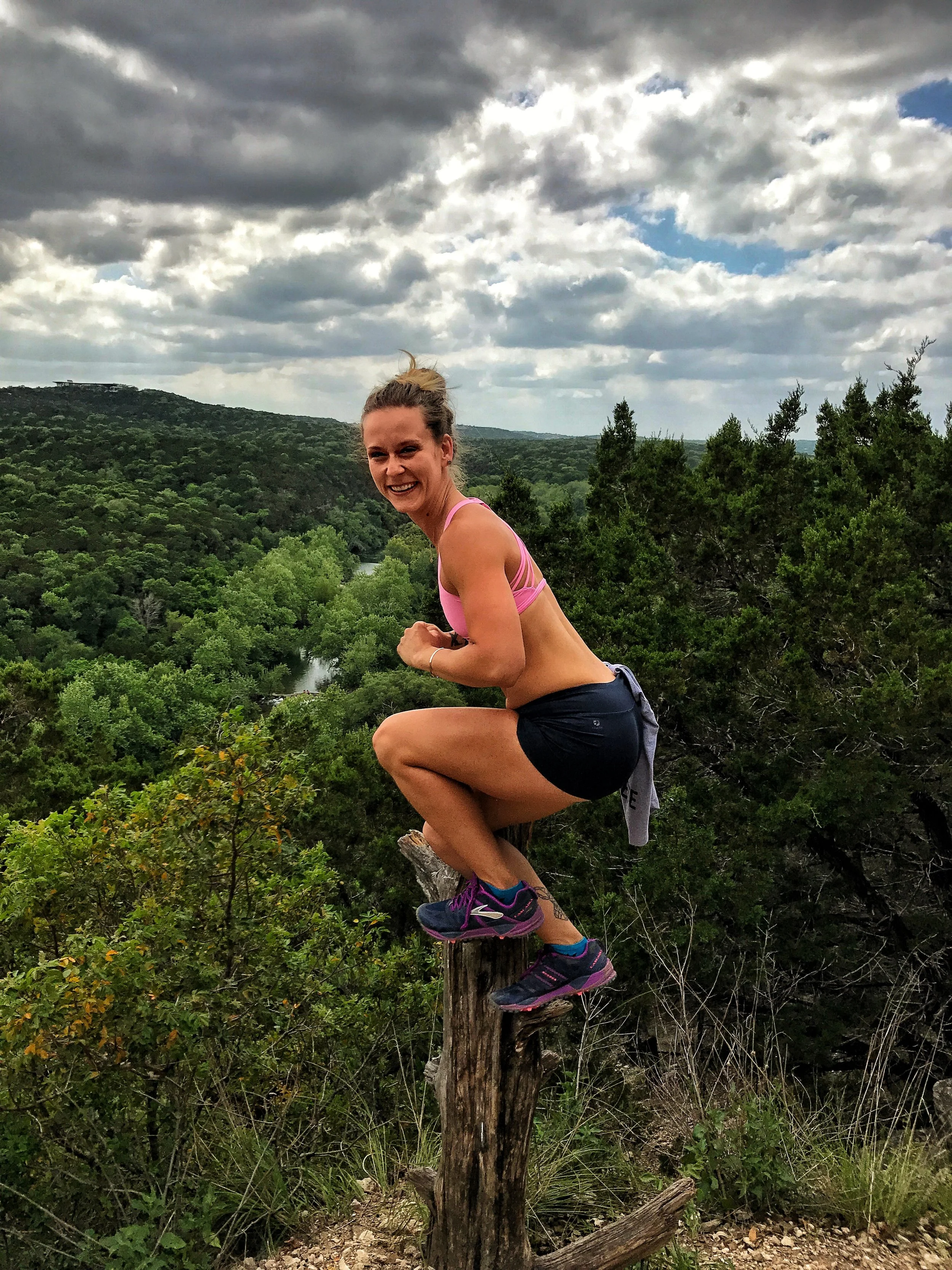 Life is also too short not to perch like a duck on a tree stump on the top of a Greenbelt outlook, laughing like an idiot.