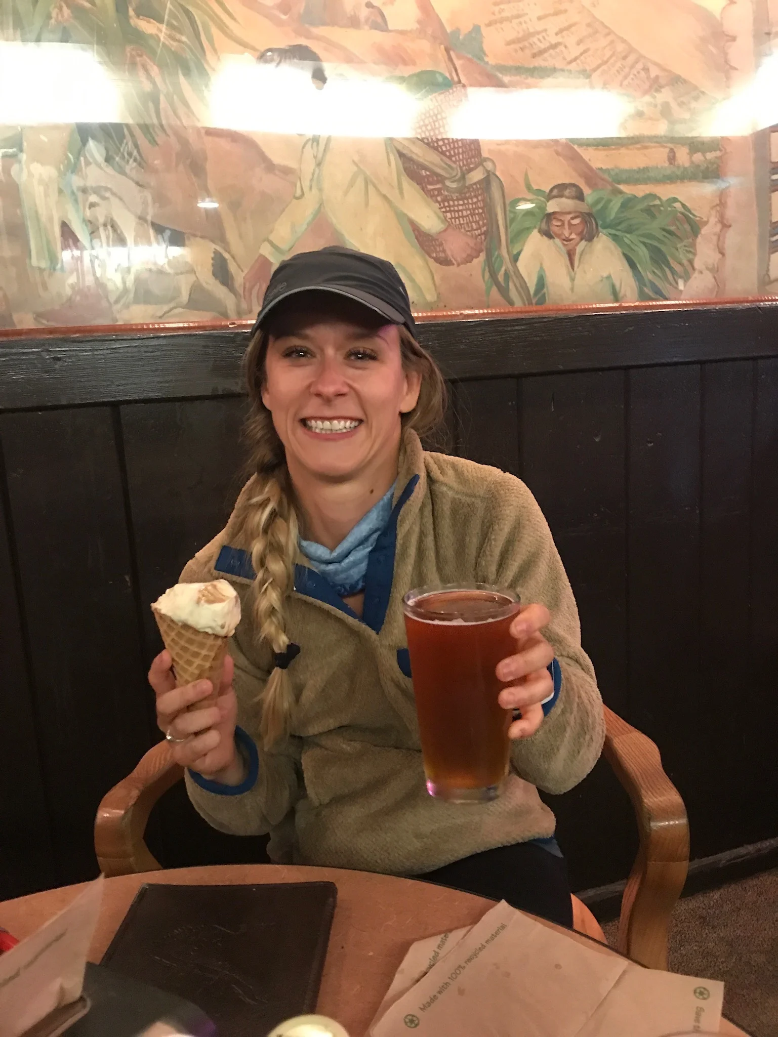 I'd like to think beer and ice cream for this hike. 