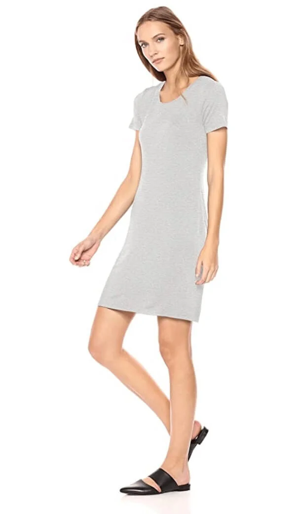 Amazon Women's Fitted T Shirt Dress Amazon Essentials Women's